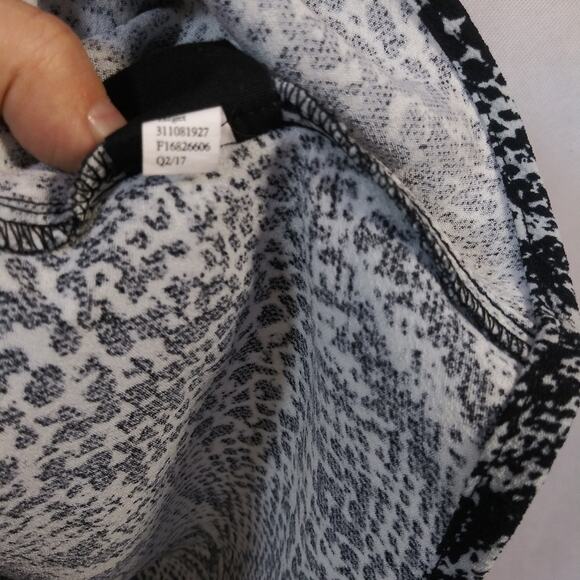 Who What Wear Black White Reptile Print Dress Size M - Picture 6 of 7